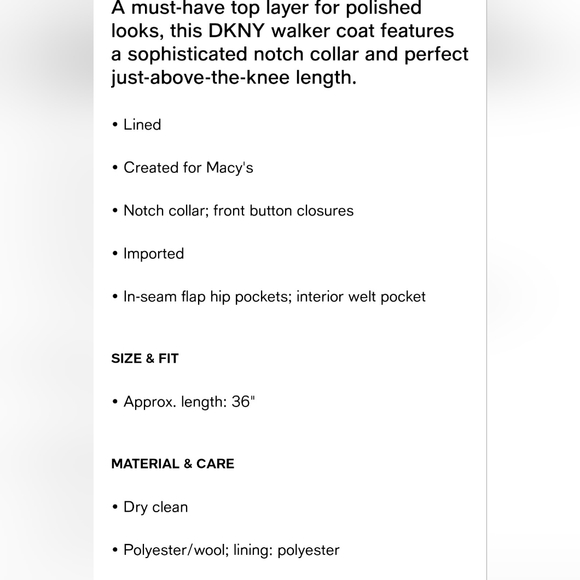 Womens DKNY walker coat - Picture 8 of 10